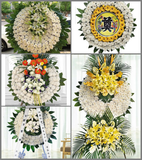 山东济宁鱼台县鱼城镇巩堂村花圈速递